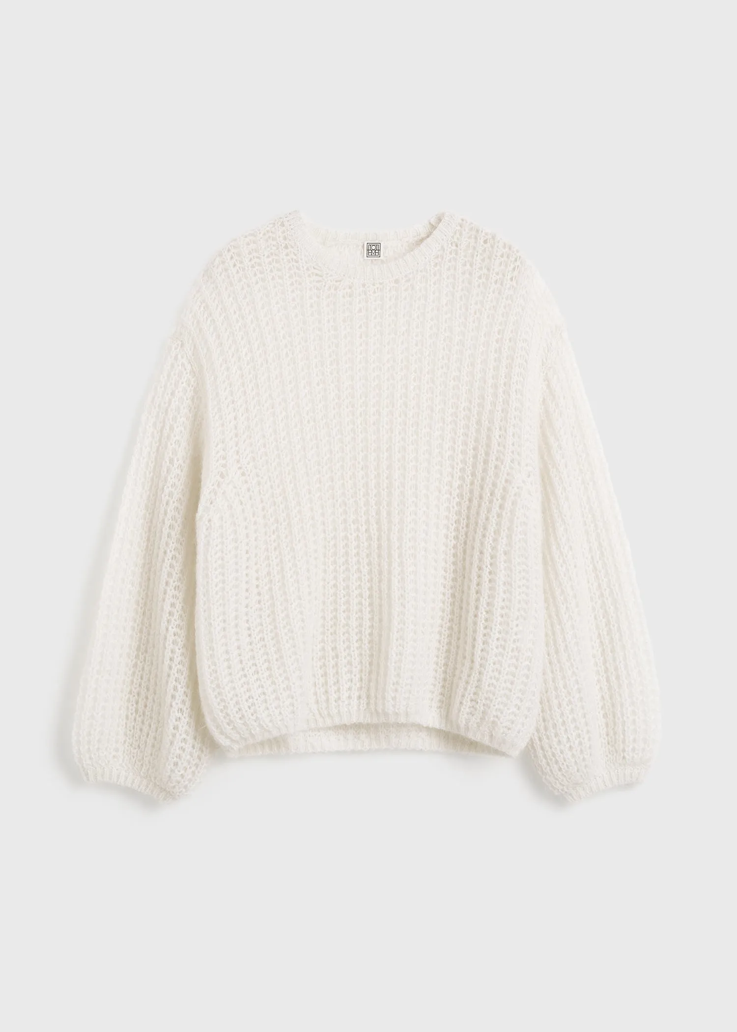 Puffed knit off-white
