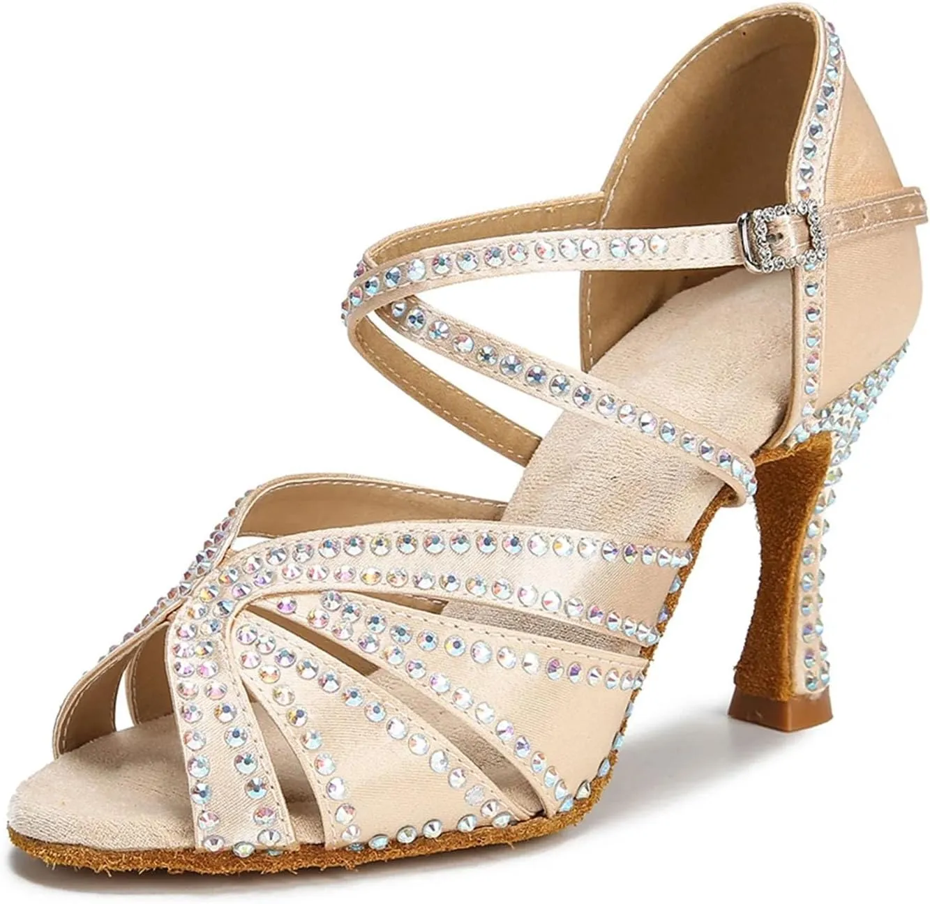 Rhinestone Party Sandals - Ballroom Tango/Salsa Wedding Shoes (9cm/3.54")