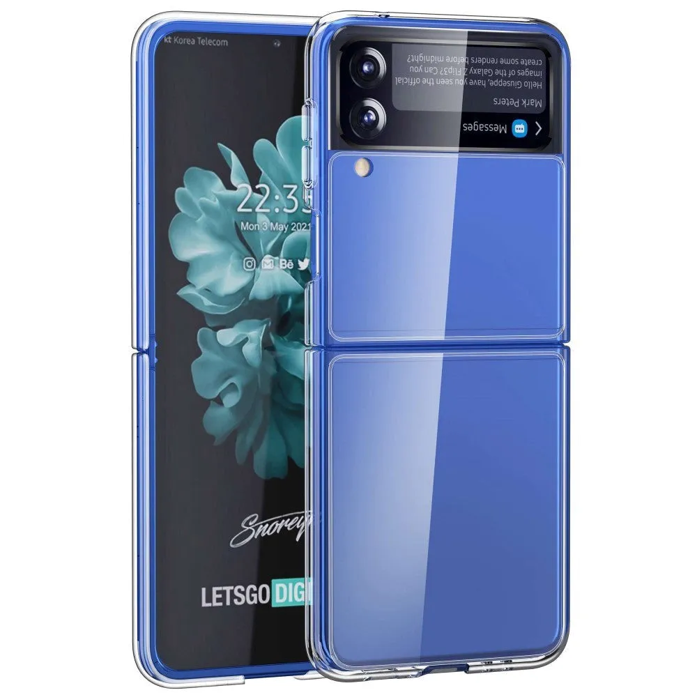 Samsung Galaxy Z Flip4 (5G) Hårdt Bagside Cover Plastik - Gennemsigtigt
