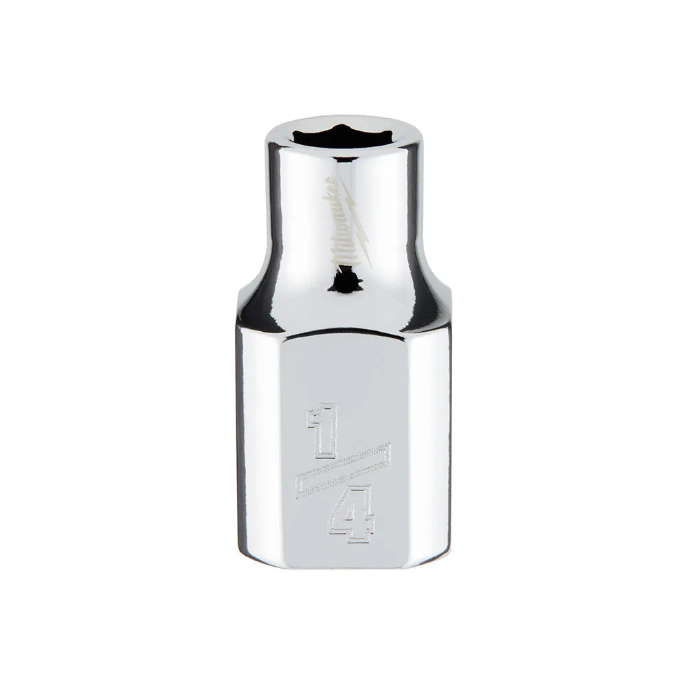 Socket - Milwaukee 3/8" Drive SAE Deep Socket with FOUR FLAT™ Sides, Various Sizes, 45-34-90