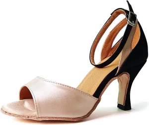 SWDZM Women's Latin Dance Shoes Open Toe Ballroom Salsa Tango Dance Practice Performance Shoes,Model YCL600