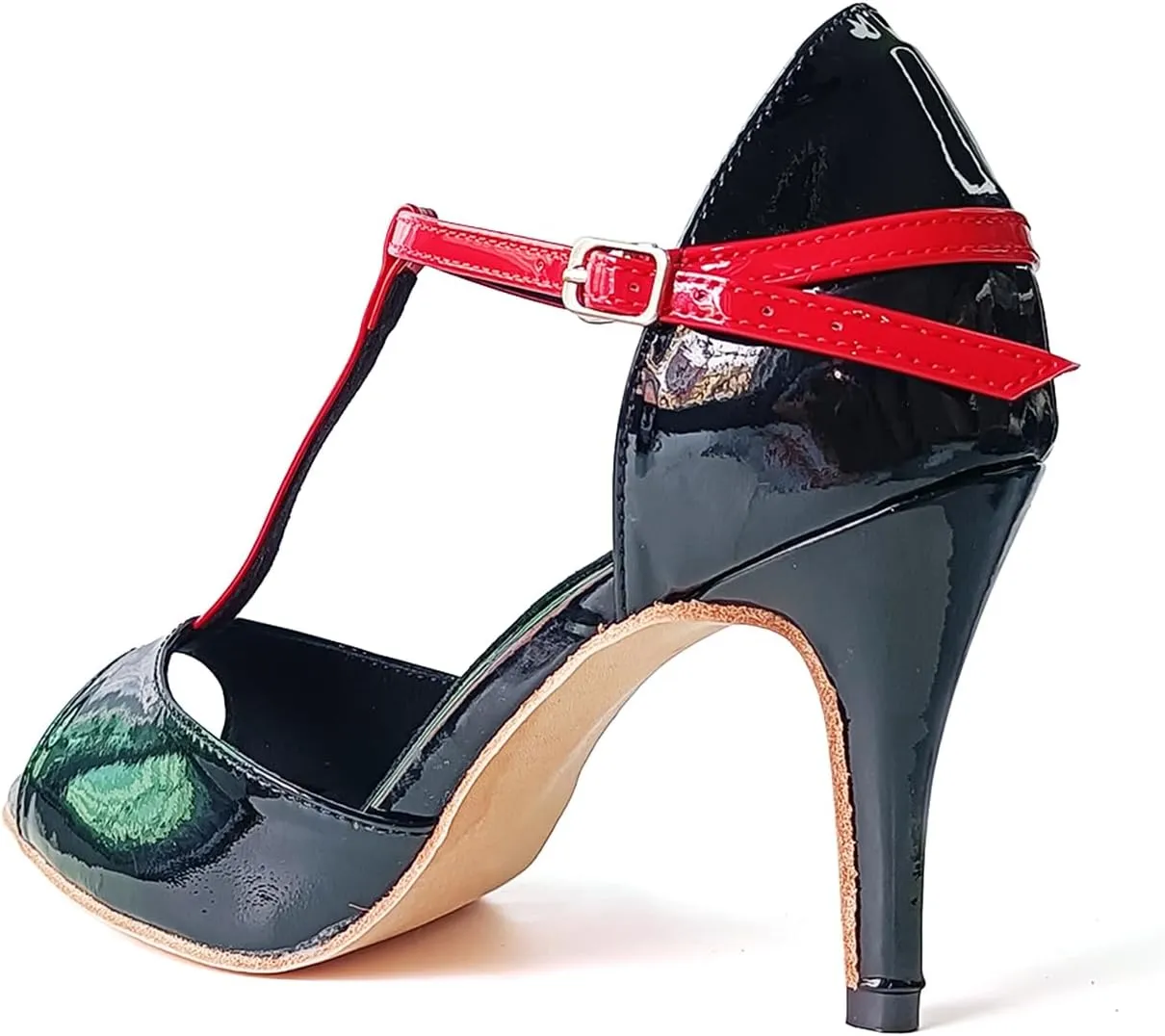 SWDZM Women's Latin Dance Shoes Open Toe Ballroom Salsa Tango Dance Practice Performance Shoes,Model YCL600