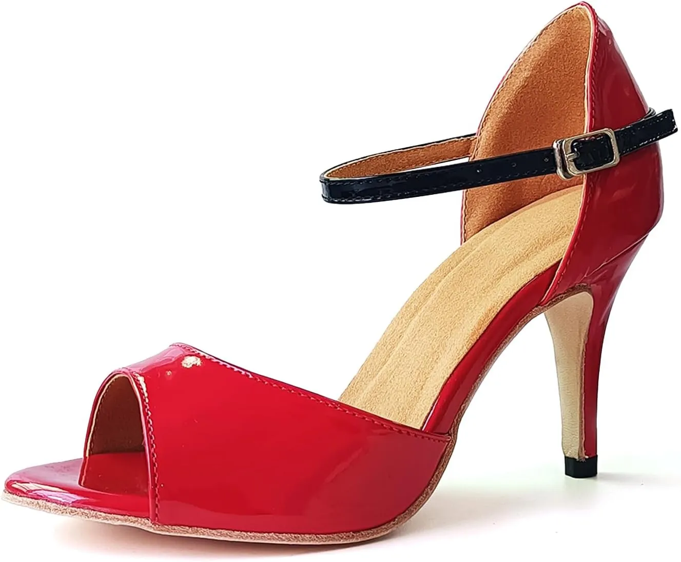 SWDZM Women's Latin Dance Shoes Open Toe Ballroom Salsa Tango Dance Practice Performance Shoes,Model YCL600