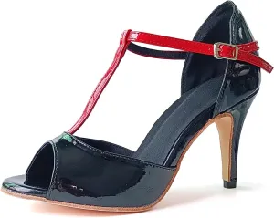 SWDZM Women's Latin Dance Shoes Open Toe Ballroom Salsa Tango Dance Practice Performance Shoes,Model YCL600