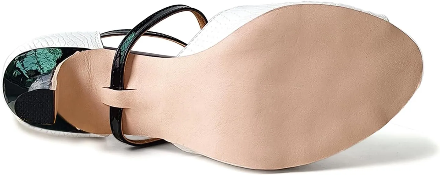 SWDZM Women's Latin Dance Shoes Open Toe Ballroom Salsa Tango Dance Practice Performance Shoes,Model YCL600