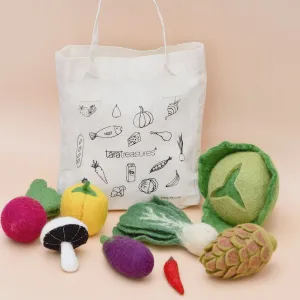 Tara Treasures Felt Food Groups Play Food - Vegetables
