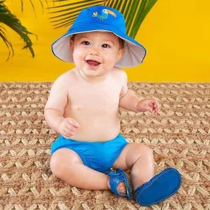 Tropical Beach Hat and Flip Flop Gift Set