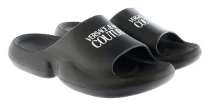 Versace Jeans Couture Black Signature Platform Pool Slide-