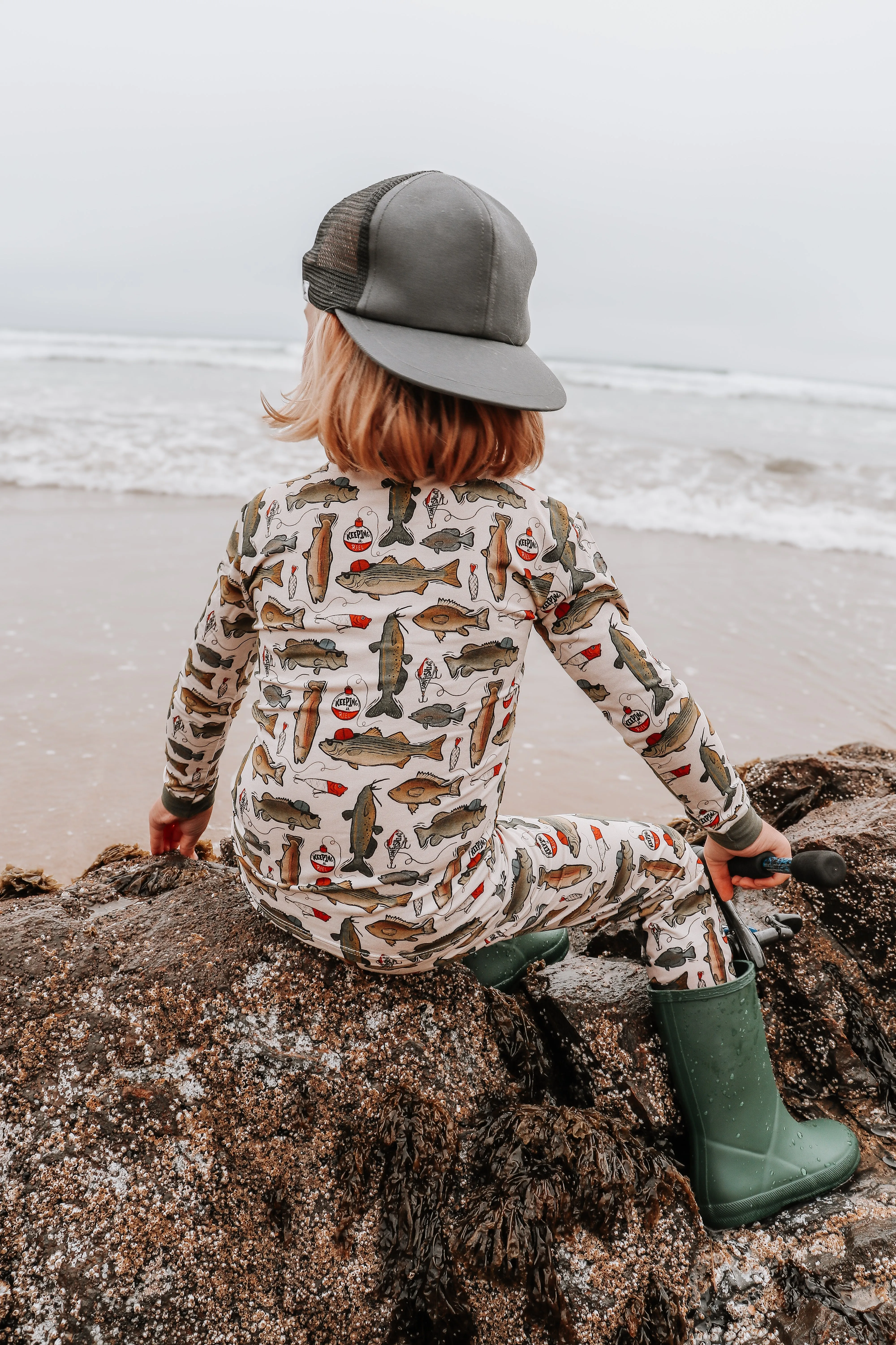 Wishin I Was Fishin 2 Piece Pajama Set