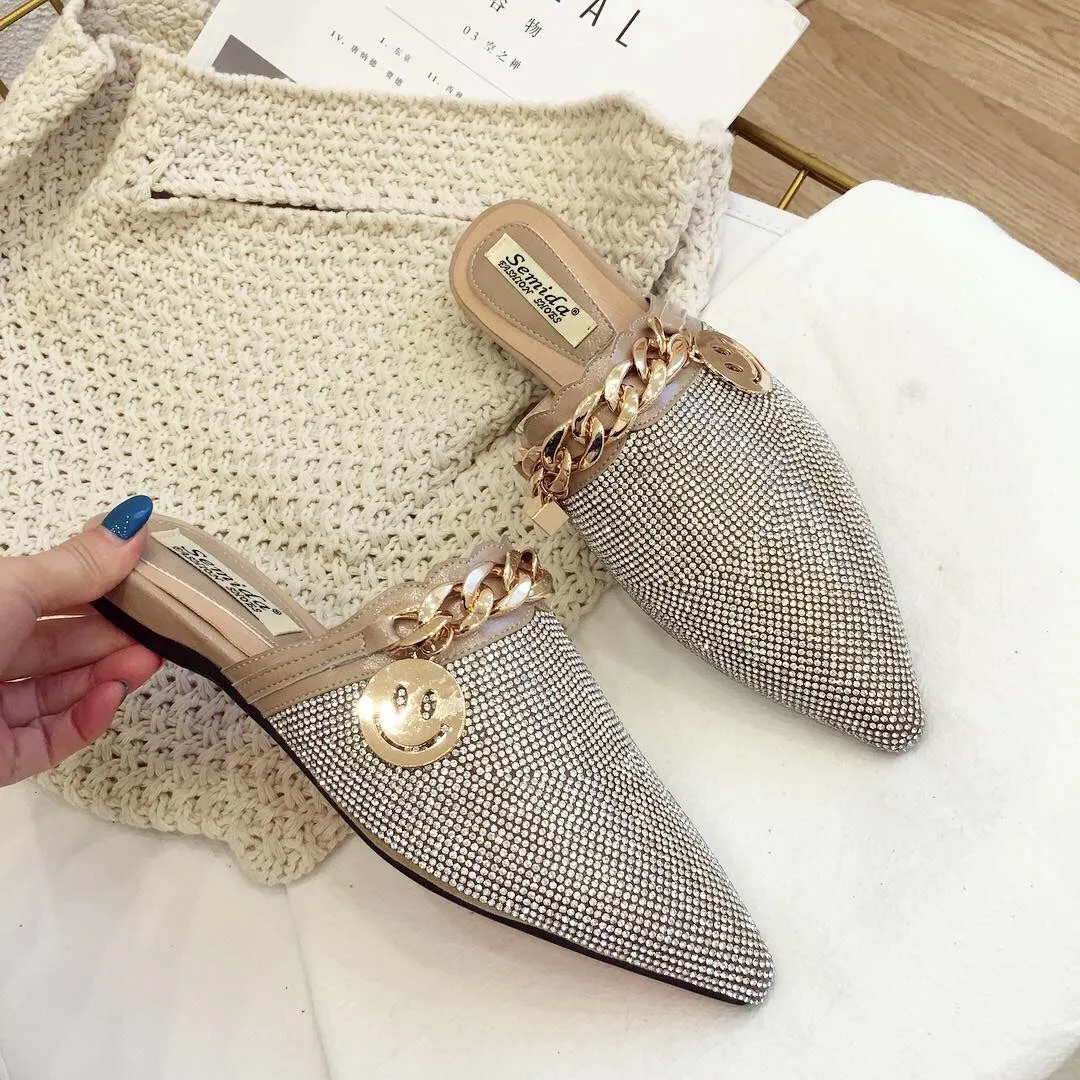 Women Mules Luxury Flats Fashion Loafers Designer Shoes