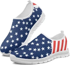 Women Walking Tennis Shoes Lightweight Slip On Sneakers Breathable Non Slip Gym Workout Shoes for Jogging Travel Size 5..5-11.5 White Sole
