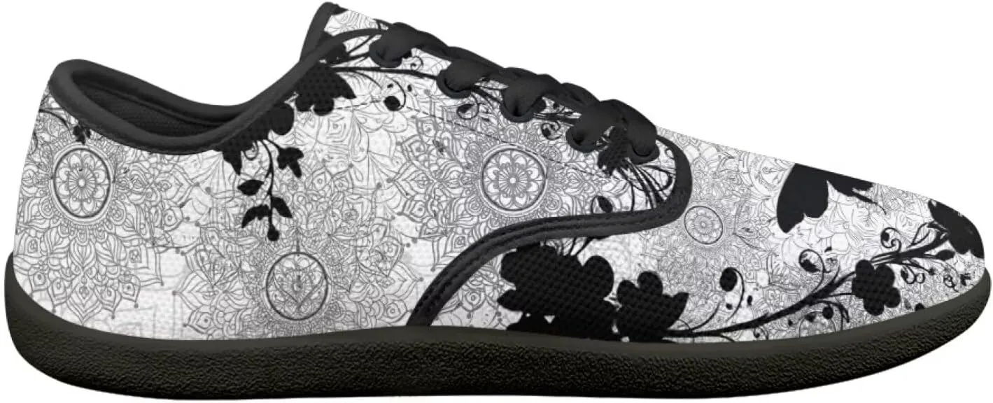 Women's Barefoot Shoes Wide Toe Box Sneakers Lightweight Breathable Lace Up Jogging Footwear