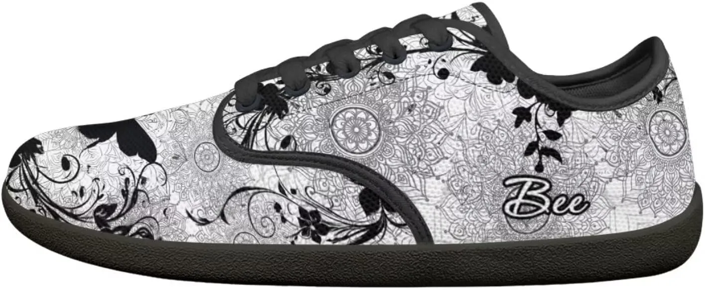 Women's Barefoot Shoes Wide Toe Box Sneakers Lightweight Breathable Lace Up Jogging Footwear