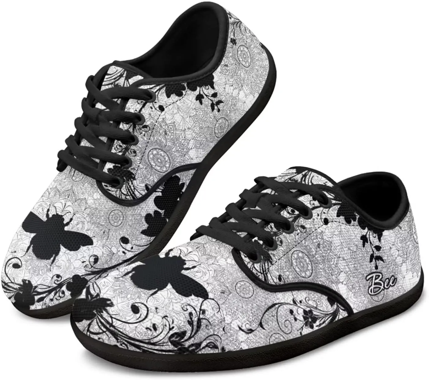 Women's Barefoot Shoes Wide Toe Box Sneakers Lightweight Breathable Lace Up Jogging Footwear