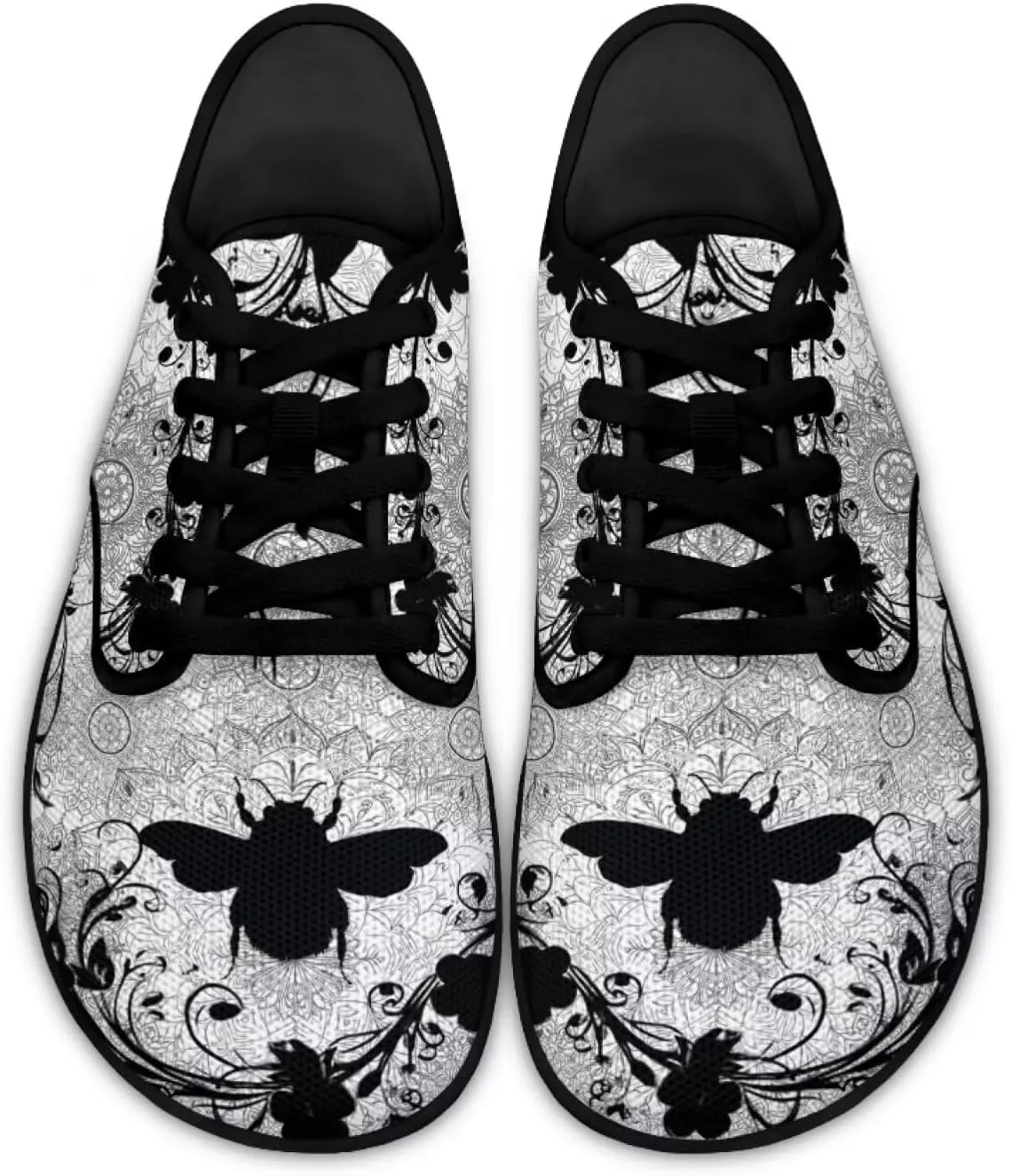 Women's Barefoot Shoes Wide Toe Box Sneakers Lightweight Breathable Lace Up Jogging Footwear