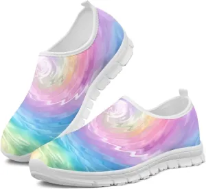 Womens Casual Sneakers Low Cut Non Slip Soft Breathable Lightweight Gym Exercise Walking Shoes