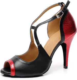 Women's Latin Dance Shoes Ballroom Salsa Professional Dancing Shoes Wedding Party High Heels Practice Sandals
