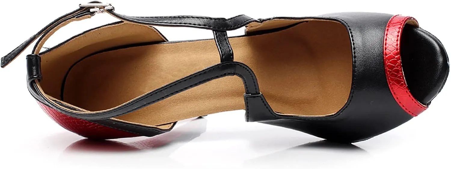 Women's Latin Dance Shoes Ballroom Salsa Professional Dancing Shoes Wedding Party High Heels Practice Sandals
