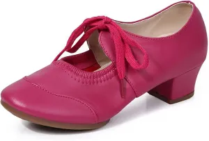 Women's Satin Latin Dance Shoes Professional Ballroom Salsa Practice Performance Dancing Shoes Sandals