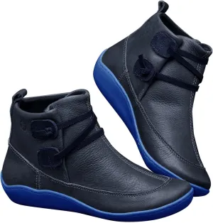 Womens Snow Boots Ankle Cowboy Booties Wide Width Womens Low Boots Ankle Steel Toe Shoes for Women Lightweight Breathable Pointed Toe Mid Heel Slip On